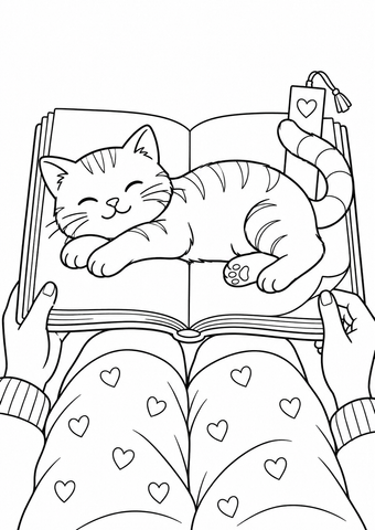Кот на книге