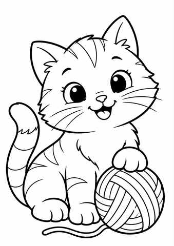 Котёнок с клубком