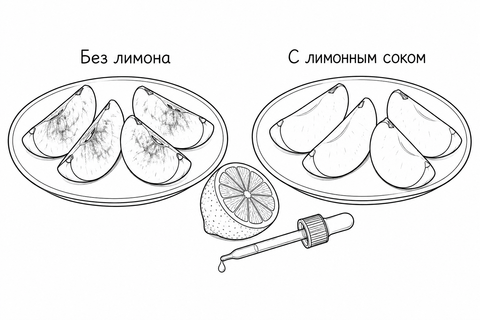 Яблоки и лимон